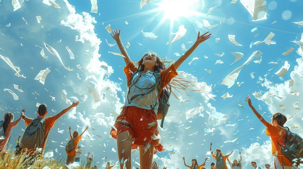 there-are-many-people-standing-field-with-paper-flying-generative-ai.jpg